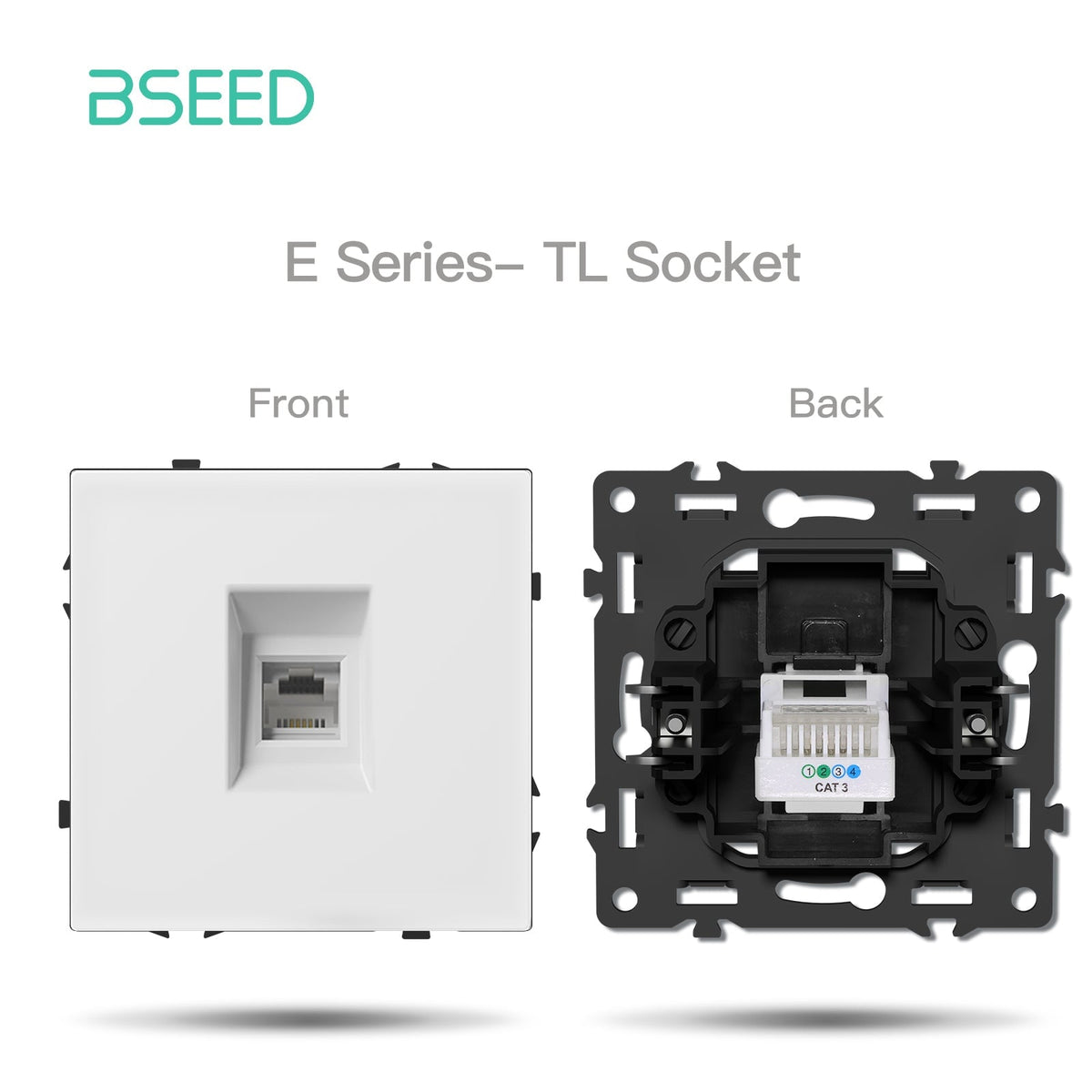 Grand Series DIY Part Customized free combinations Plastic Panels White Color Power Outlets & Sockets Bseedswitch Telephone Socket CAT3