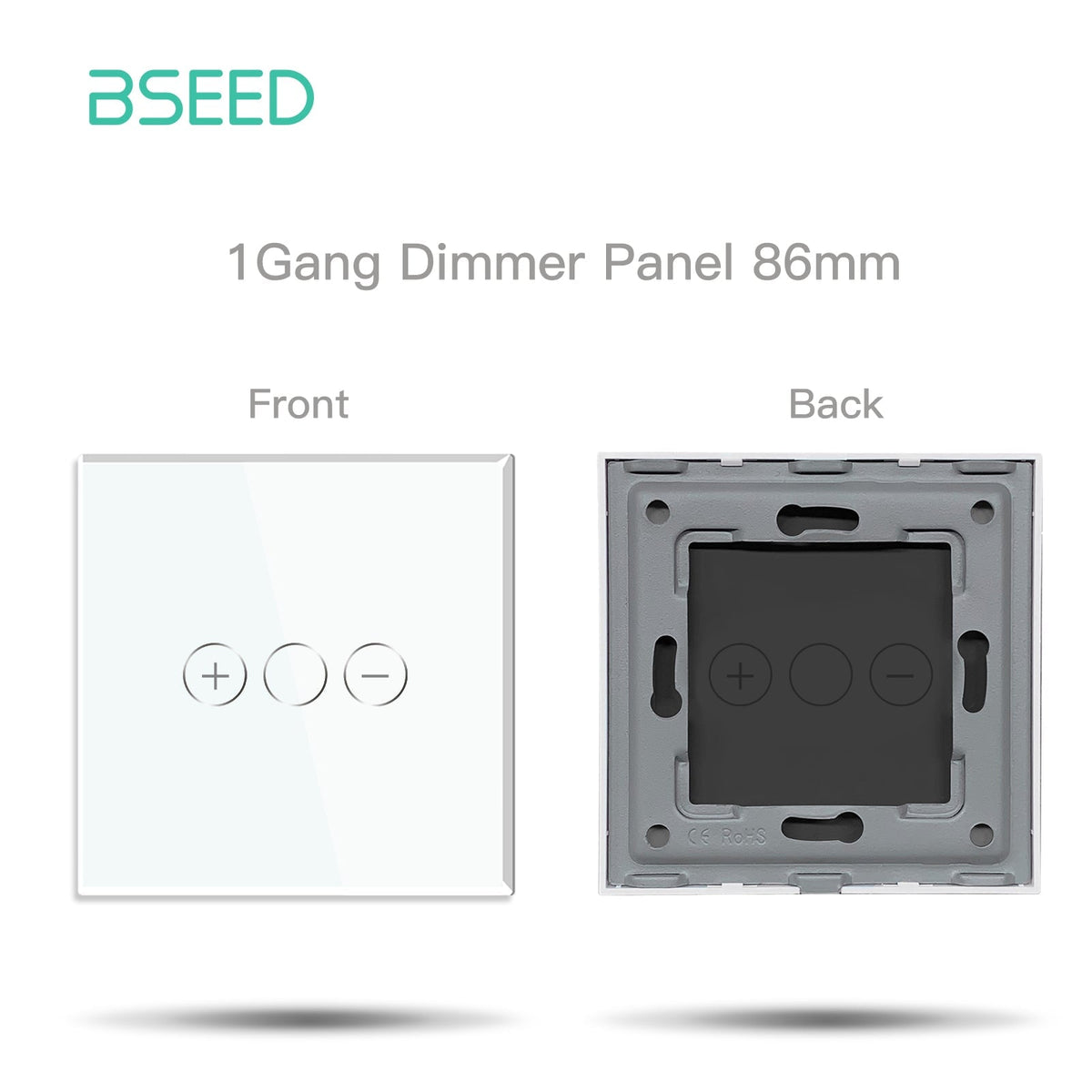Bseed Dimmer Switch Panel Insert Part and Function Key Wall Plates & Covers Bseedswitch 86mm Touch Dimmer Panel White
