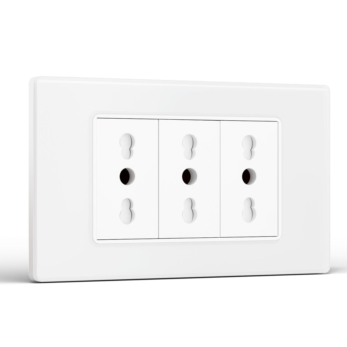 BSEED 3 Moduli con Frutto Presa e Frutto Presa Pluristandard - Kit Incasso con Supporto e Viti di Montaggio socket Bseedswitch White