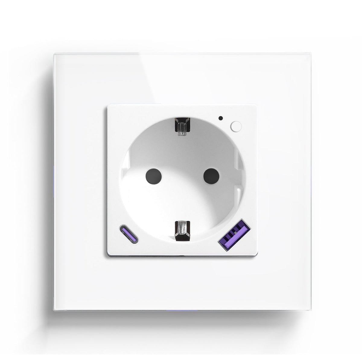 BSEED ZigBee EU Wall Sockets Type-C With USB With Energy Monitoring socket Bseedswitch White Single
