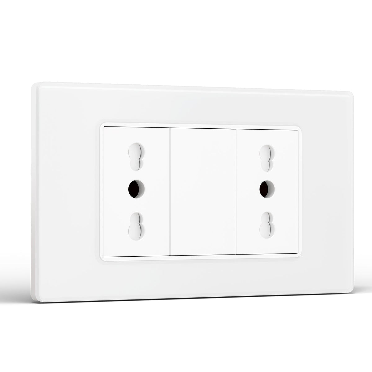 BSEED Spina doppia italiana Spina e prese di corrente CA utilizzate in Italia 250V16A Uso interno socket Bseedswitch White