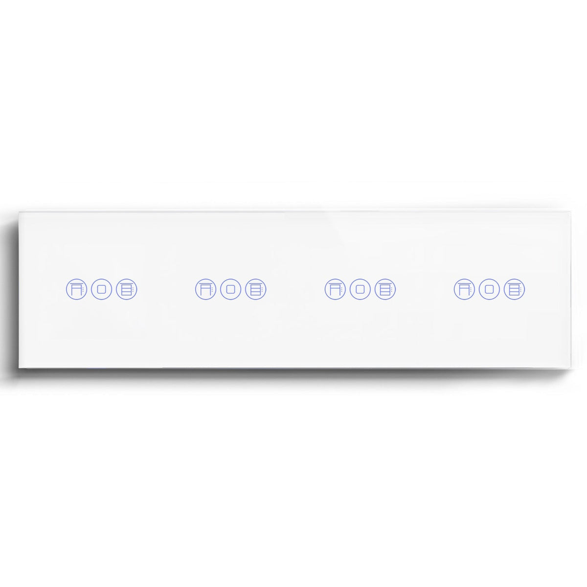 BSEED WiFi Quadruple Roller Shutter Switch Touch Panel Voice Control 299mm Shutters Bseedswitch White