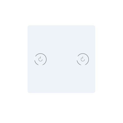 Bseed 47mm Glass Panel Switch DIY Part With Or Without Icon Bseedswitch White Wifi 2Gang Switch icon Panel