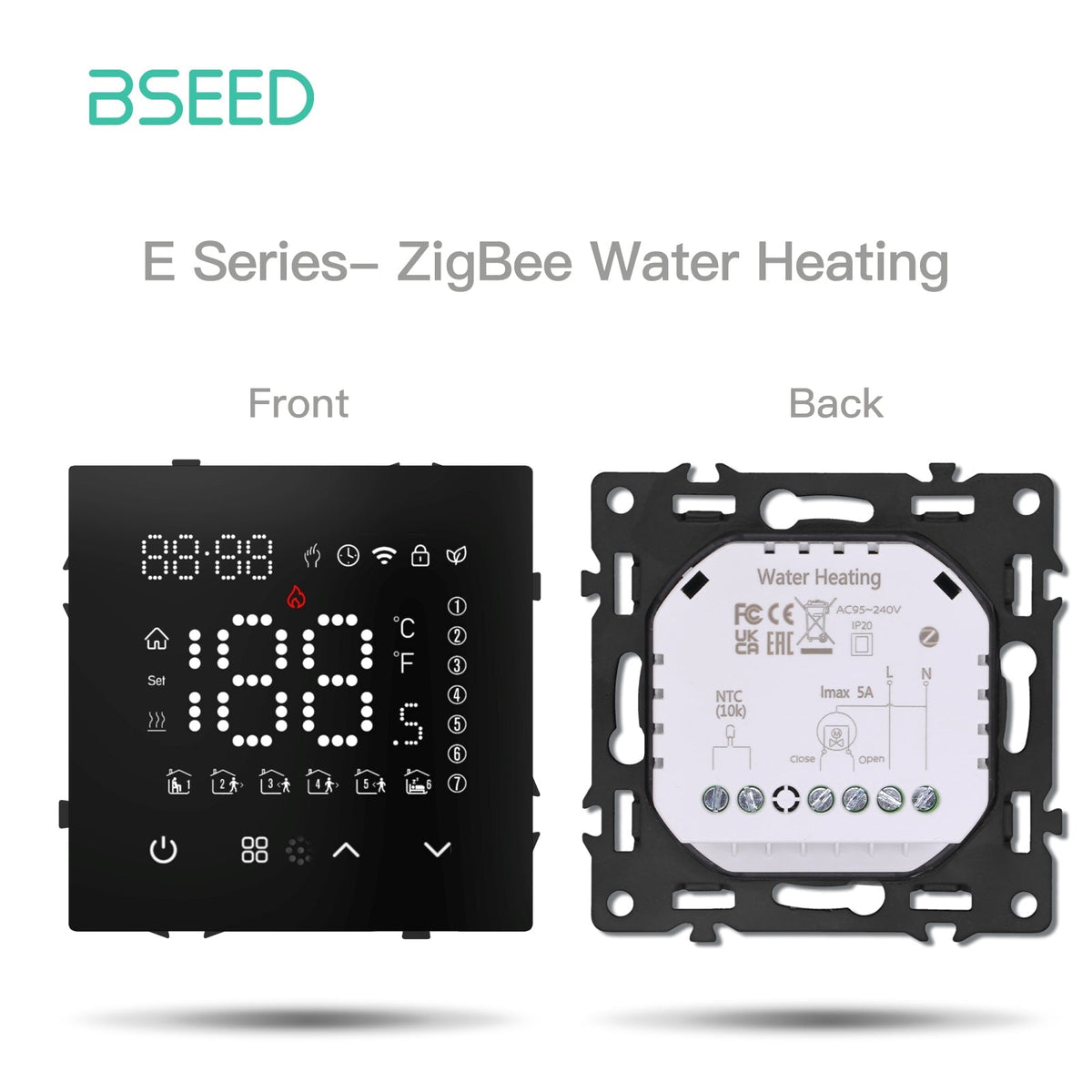 Grand Series DIY Part Customized free combinations Plastic Panels Black Color Power Outlets & Sockets Bseedswitch Zigbee water heating