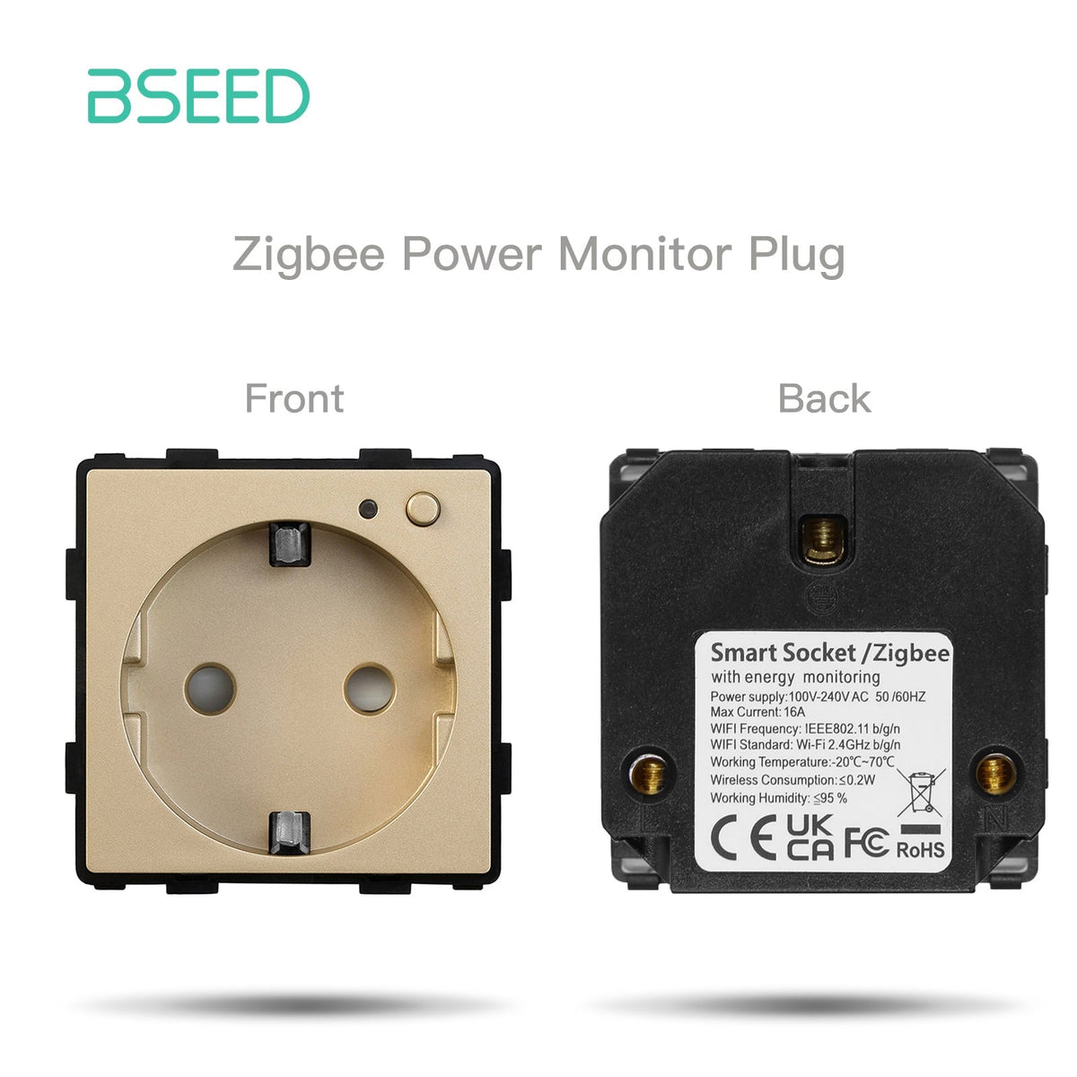 Bseed Crystal Glass Panel Switch Socket Frame Wall Plug Insert Parts DIY Free Combination Gold Color Light Switches Bseedswitch