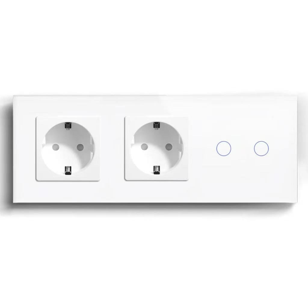 BSEED Product Customization Bseedswitch double eu socket with wifi 2gang switch