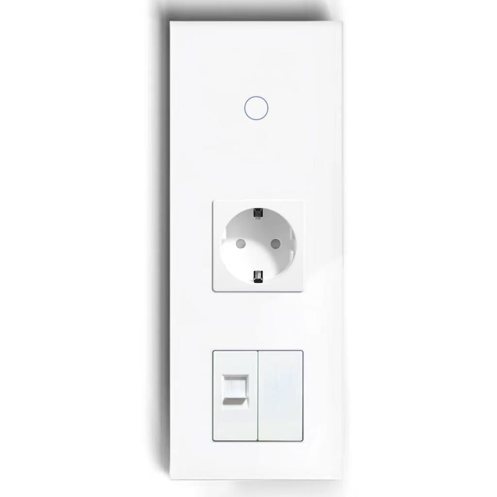 BSEED Product Customization Bseedswitch matter 1gang switch with eu socket with cat6 socket and blank key
