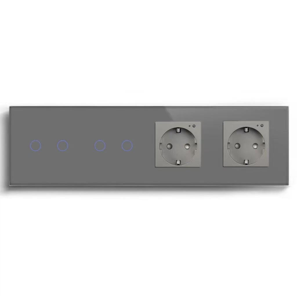BSEED Product Customization Bseedswitch double wifi 2gang switch with double wifi eu socket