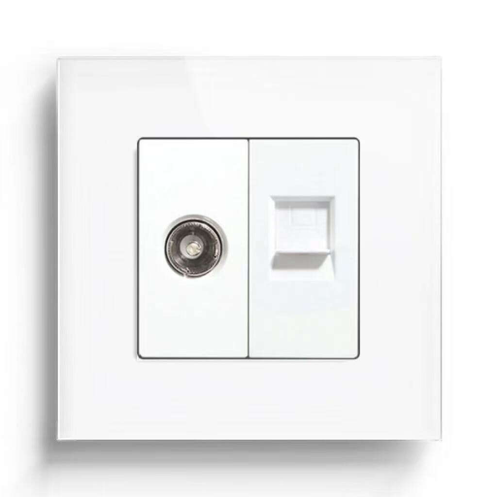 BSEED Product Customization Bseedswitch tv socket with cat6 socket