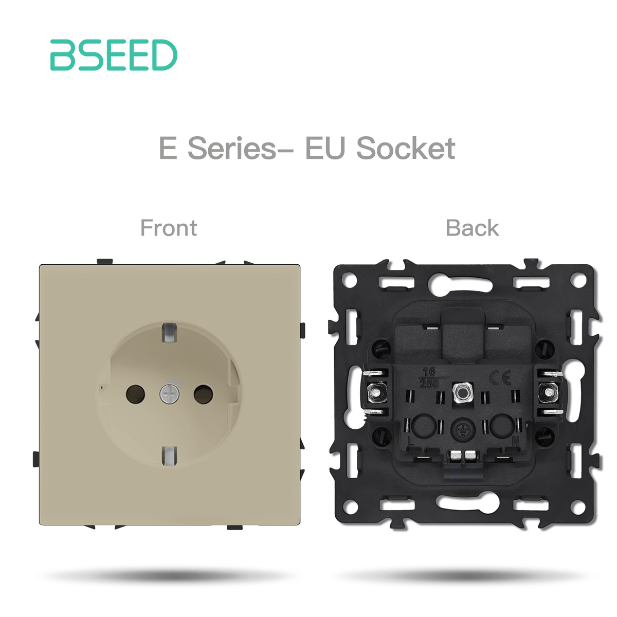 Grand Series DIY Part Customized free combinations Plastic Panels Cashmere color Power Outlets & Sockets Bseedswitch Eu sokcet