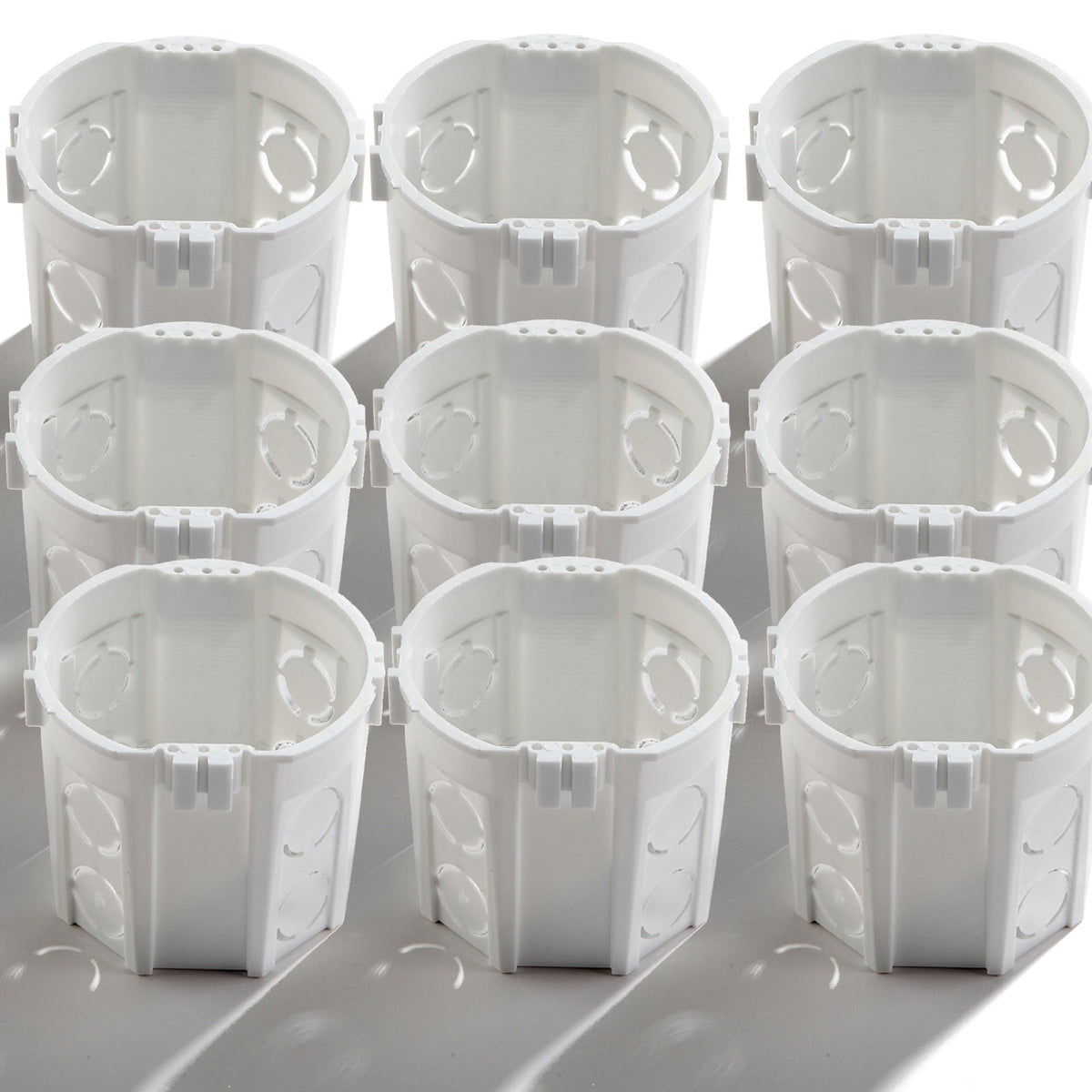 BSEED Wall Round Mounting Box White Back Box Internal Cassette Wiring Box For Switch and Socket EU Standard 3packs Bseedswitch 9 PCS/Pack