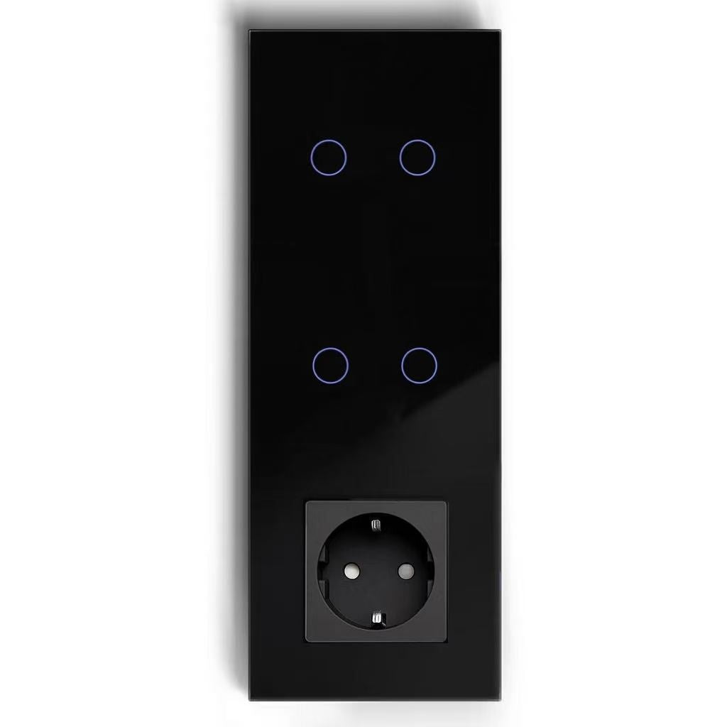 BSEED Product Customization Bseedswitch double wifi 2gang switch with eu socket
