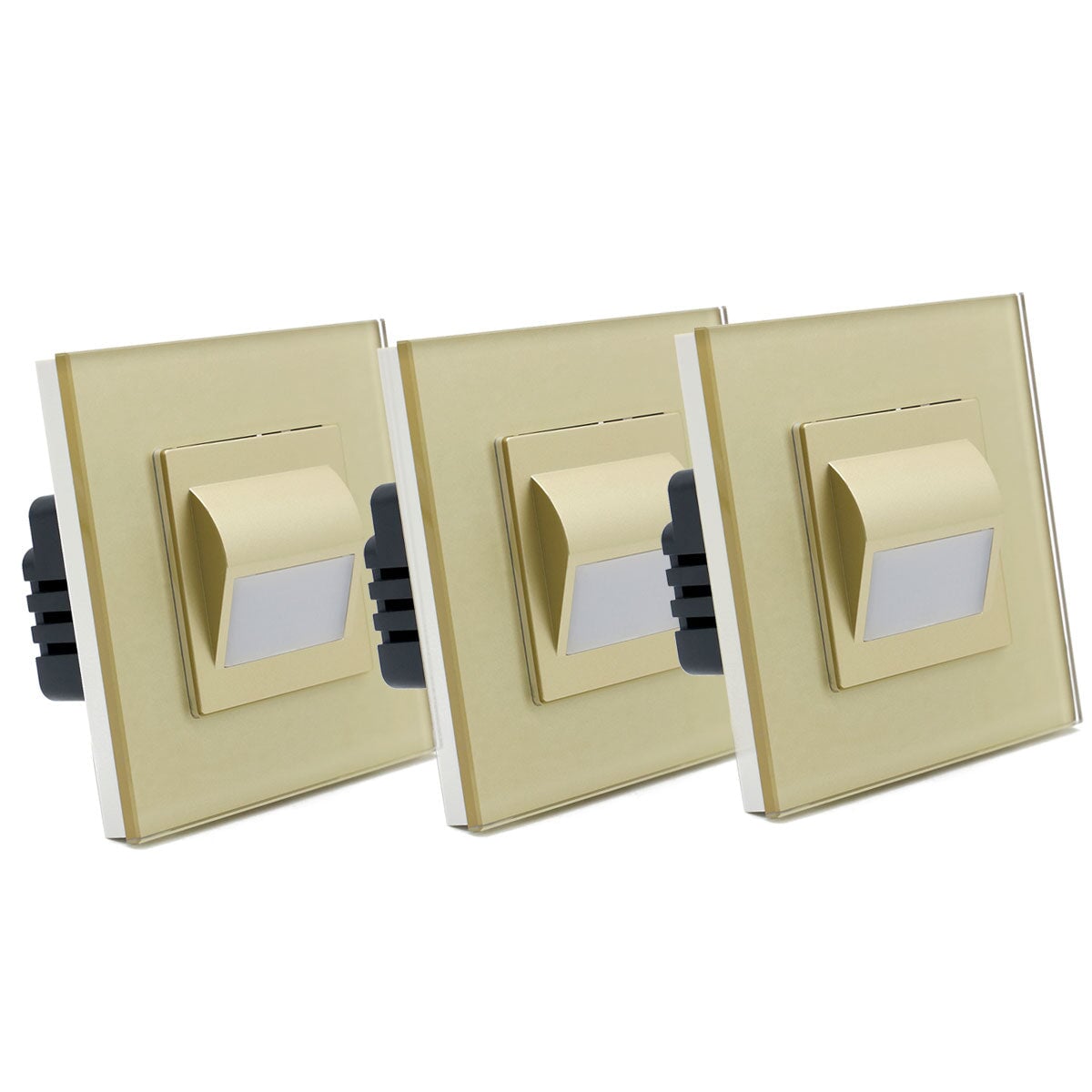 BSEED Footwell Lighting Floor Light Motion Sensor LED Floor Lamp 2800-3000K lamp Bseedswitch gold 3 PCS/ Pack