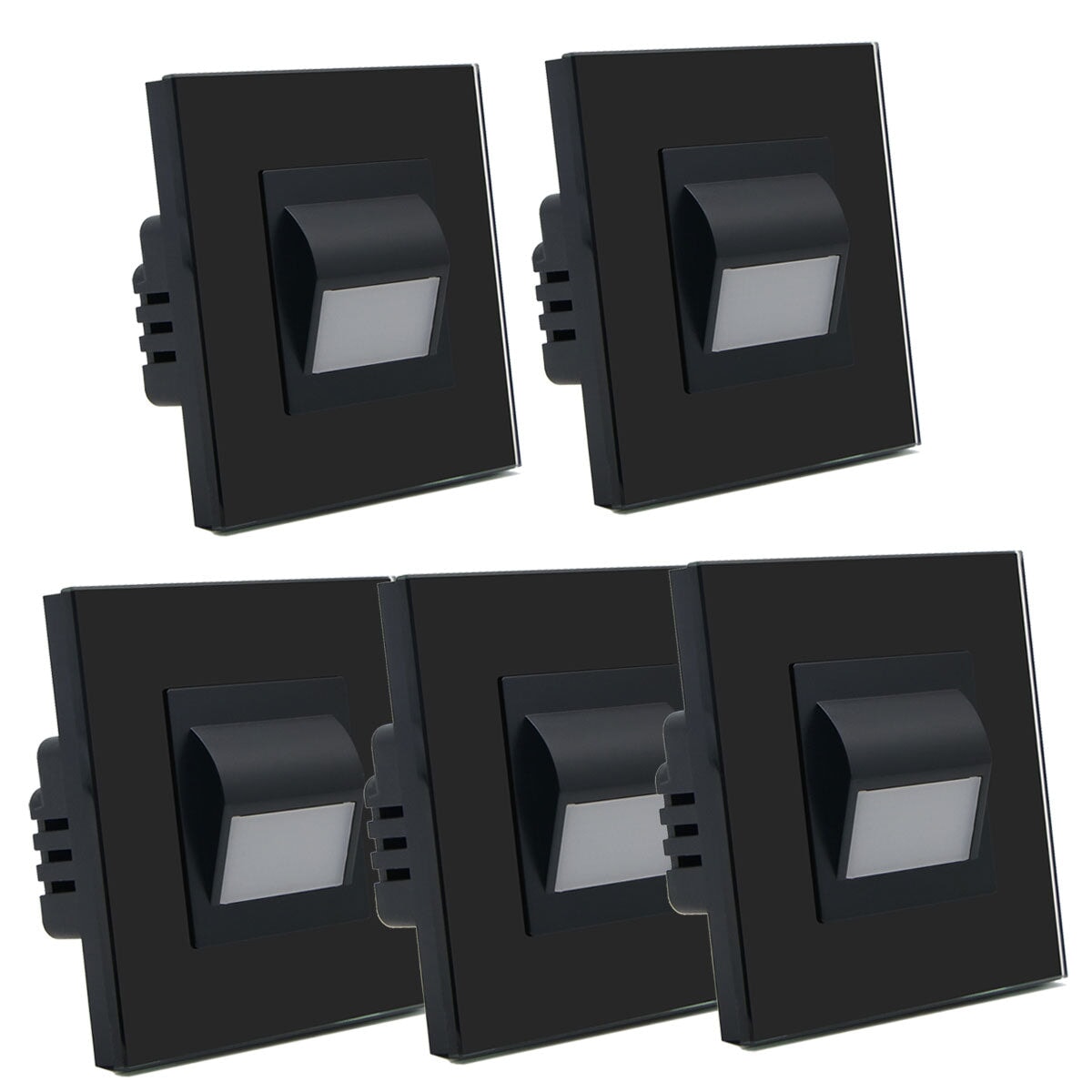 BSEED Footwell Lighting Floor Light Motion Sensor LED Floor Lamp 2800-3000K lamp Bseedswitch black 5 PCS/ Pack