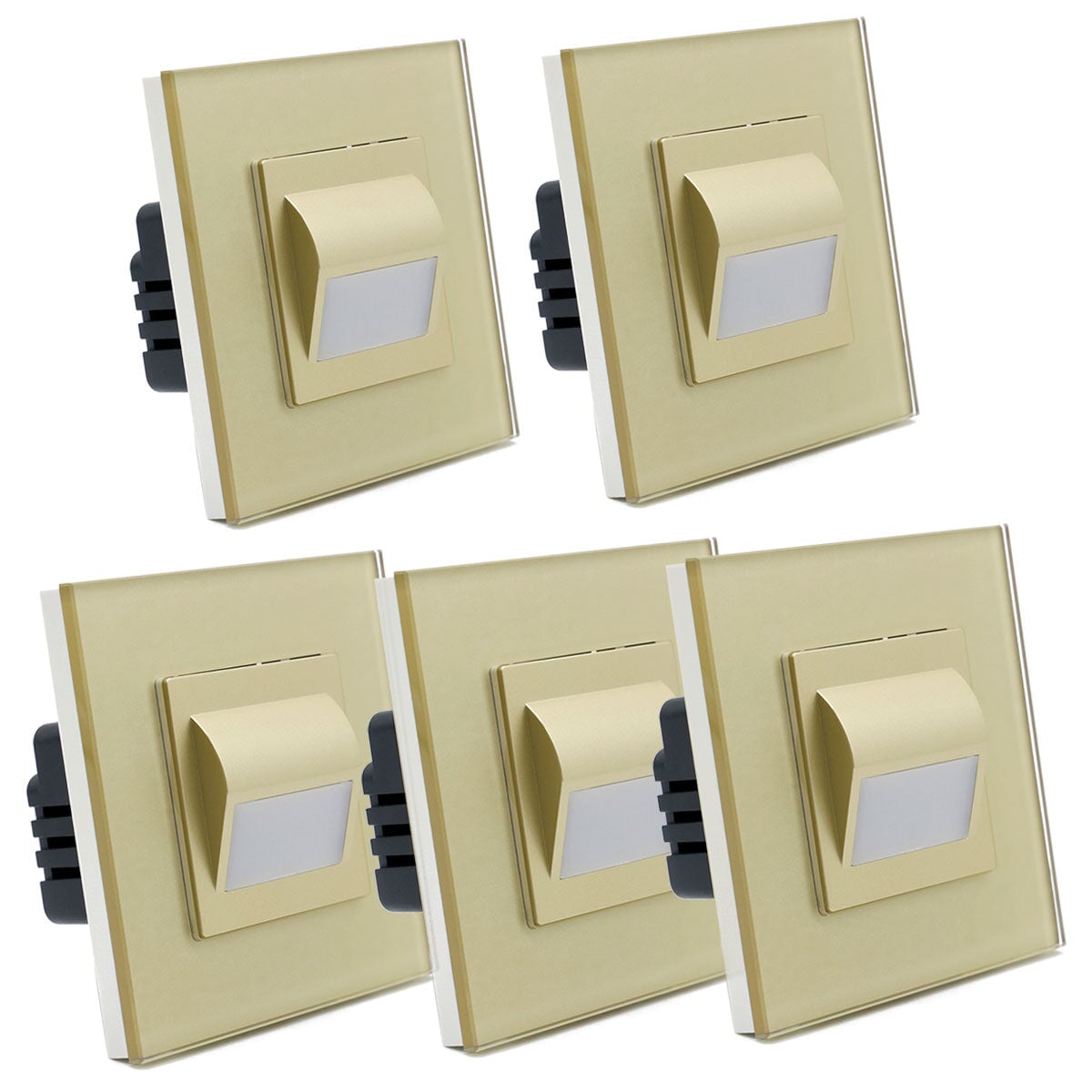 BSEED Footwell Lighting Floor Light Motion Sensor LED Floor Lamp 2800-3000K lamp Bseedswitch gold 5 PCS/ Pack