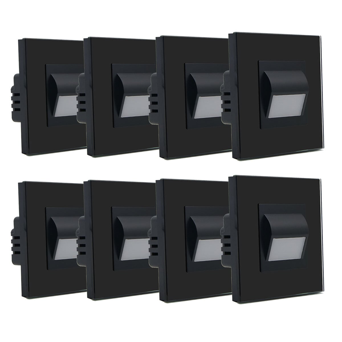 BSEED Footwell Lighting Floor Light Motion Sensor LED Floor Lamp 2800-3000K lamp Bseedswitch black 8 PCS/ Pack