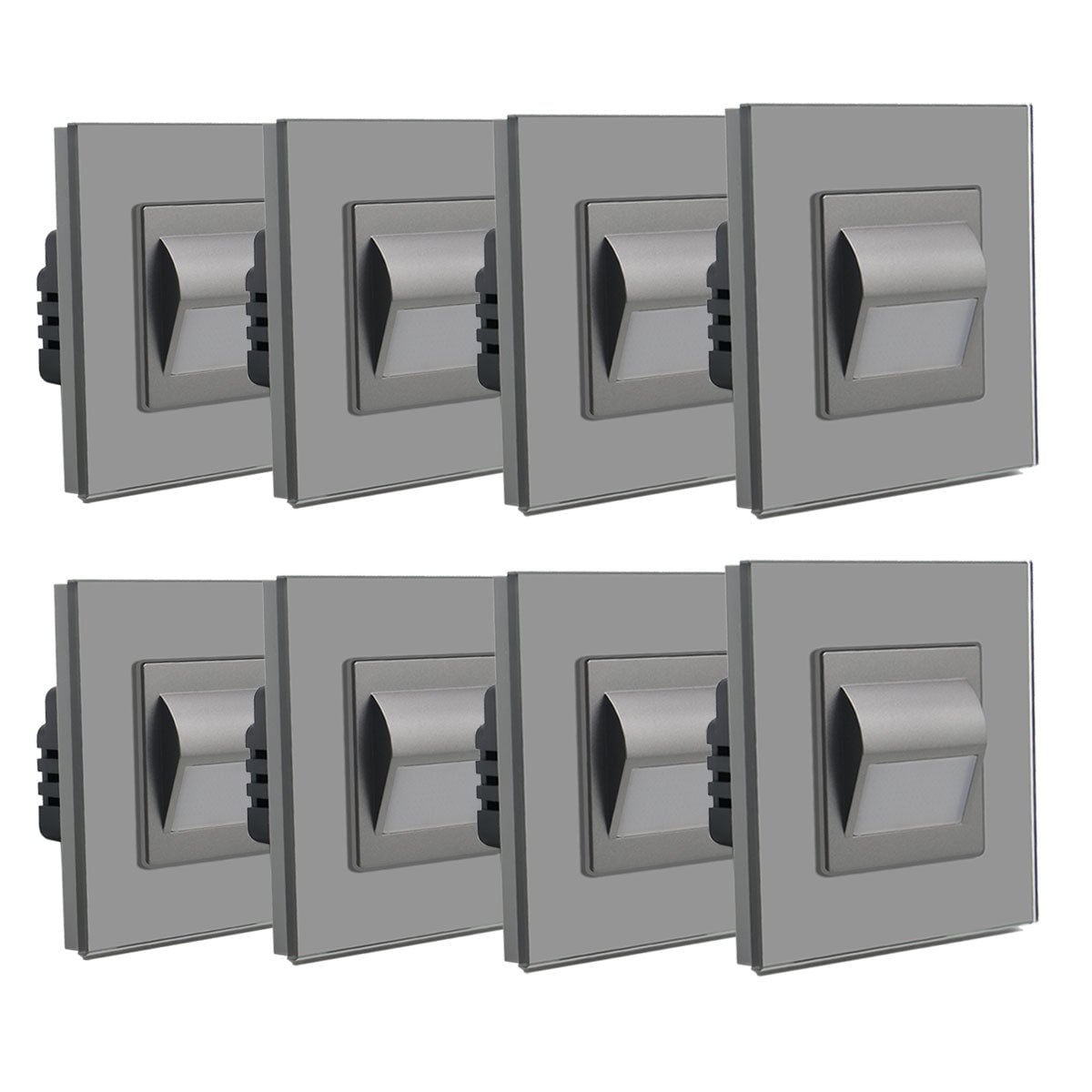 BSEED Footwell Lighting Floor Light Motion Sensor LED Floor Lamp 2800-3000K lamp Bseedswitch grey 8 PCS/ Pack