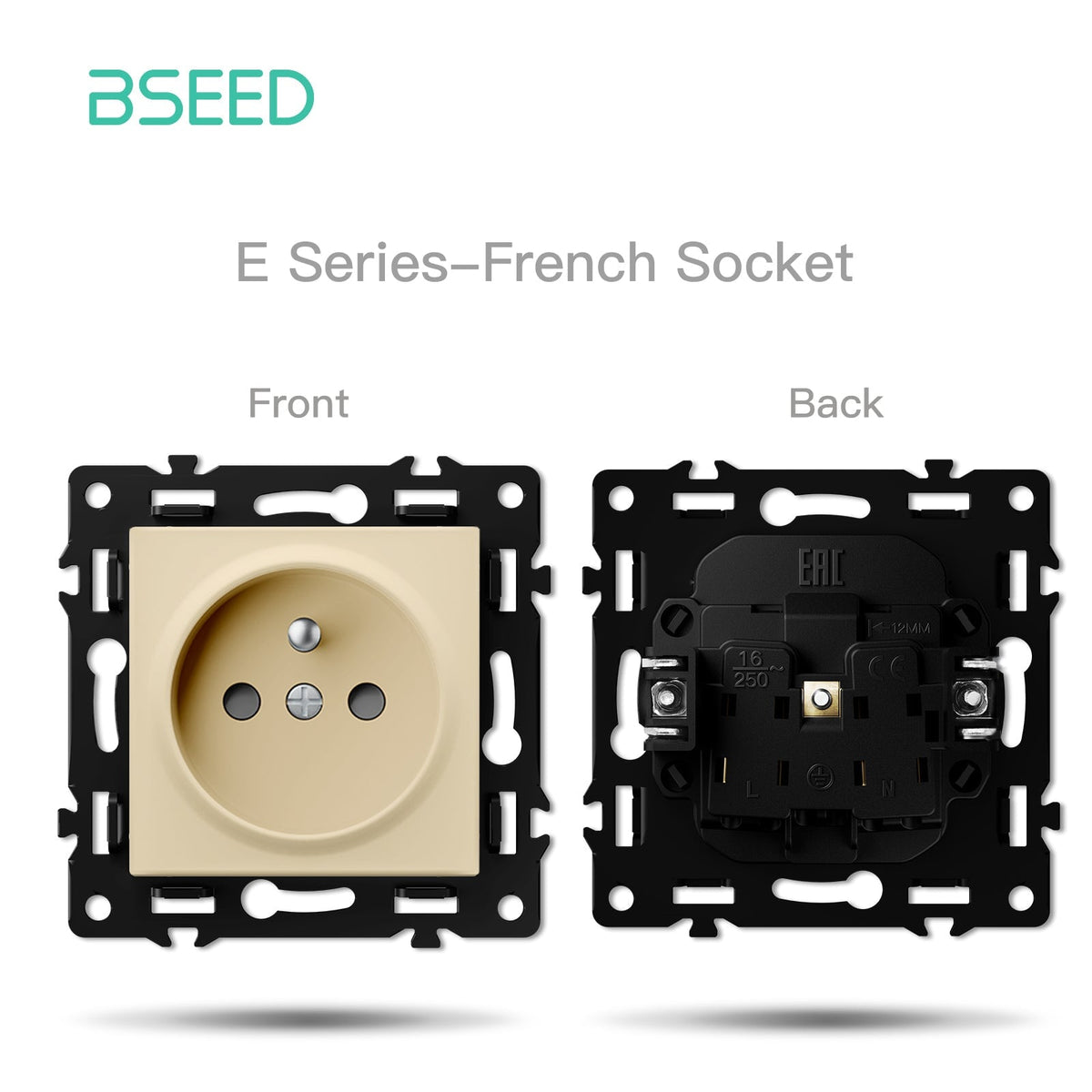 BSEED DIY Part Customized Free Combinations Mechanical Light Switch Wall Socket Insert Gold Color Crystal Glass Panel Light Switches Bseedswitch FR Socket