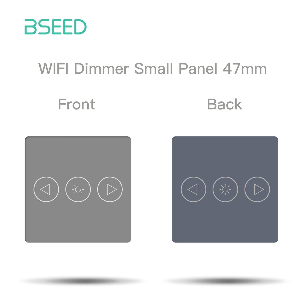 Bseed Dimmer Switch Panel Insert Part and Function Key Wall Plates & Covers Bseedswitch 47mm Wifi Dimmer Panel Grey
