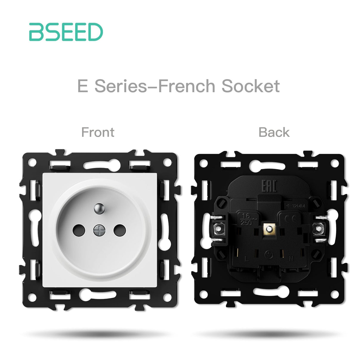 Click Series DIY Part Customized Free Combinations Smart Wifi Switch Socket Insert White Color Crystal Glass Panel Light Switches Bseedswitch Normal FR Socket