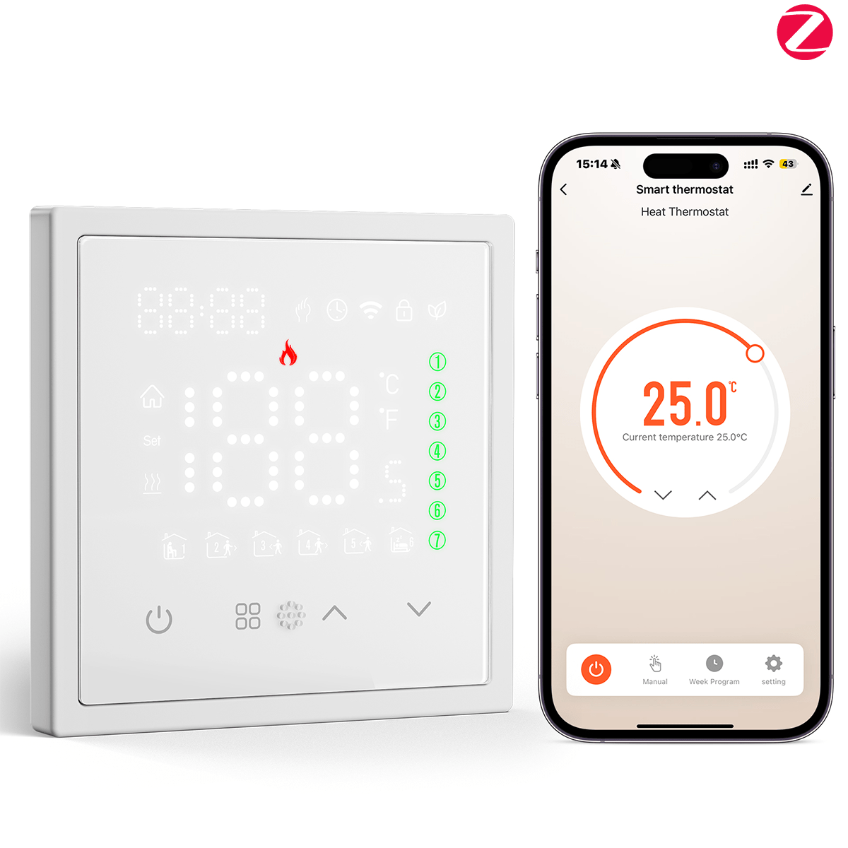 BSEED Smart Thermostat Zigbee Floor Heating Room Thermostat Controller programmable PC frame Thermostats Bseedswitch