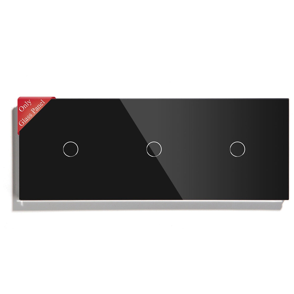 BSEED Glass Panel Only 228mm Triple 1/2/3 Gang Pearl DIY with Metal Frame Light Switches Bseedswitch