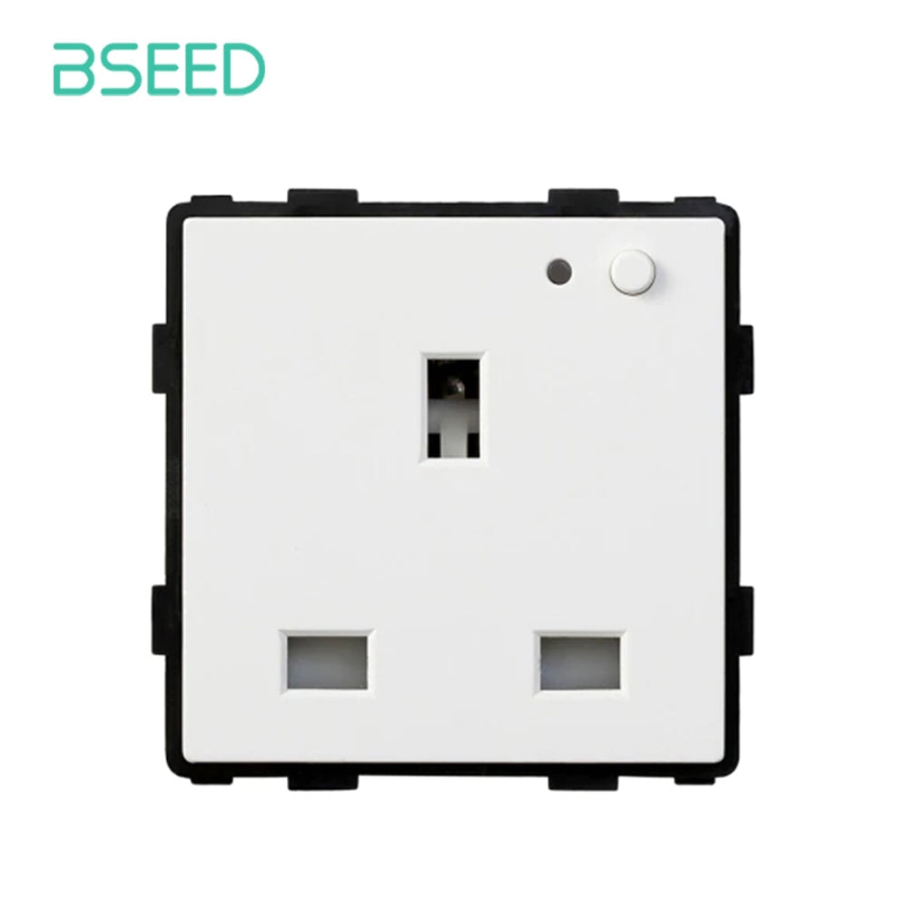 Bseed EU UK Russia Standard Plastic Socket Button Switch Function Key DIY Home Improvement Wall Plates & Covers Bseedswitch White WiFi UK Socket Function Key