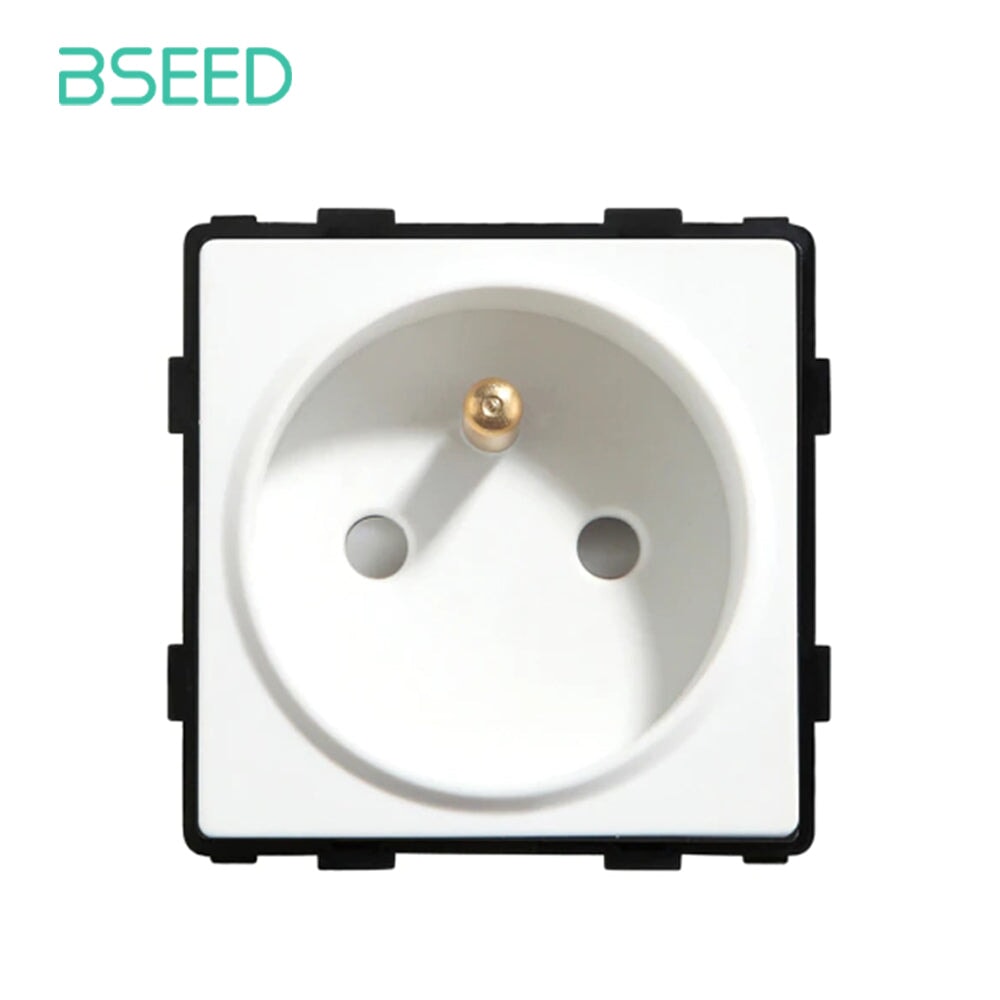 Bseed EU UK Russia Standard Plastic Socket Button Switch Function Key DIY Home Improvement Wall Plates & Covers Bseedswitch White Touch Fr Socket Function Key