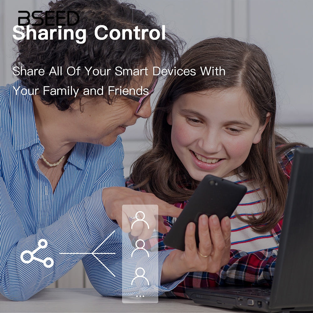 Bseed slimme wifi gordijnschakelaar, ondersteunt Tuya en Smart Life domotica-kits Bseedswitch