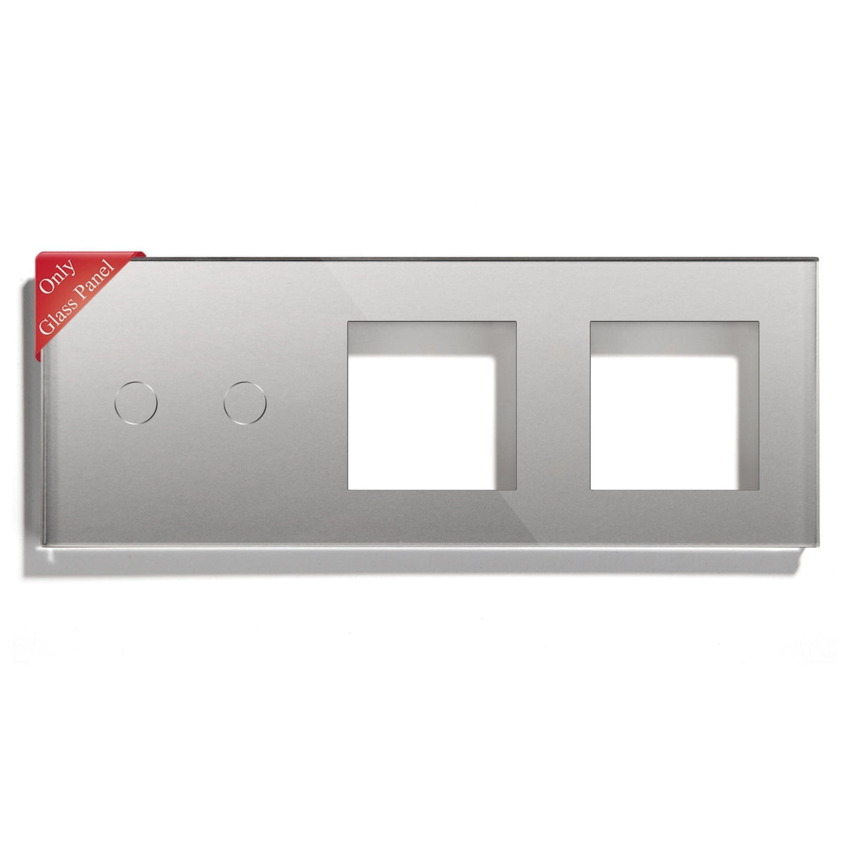 Bseed Panel with Double Frame Crystal Glass 1/2/3 Gang with Slots Bseedswitch