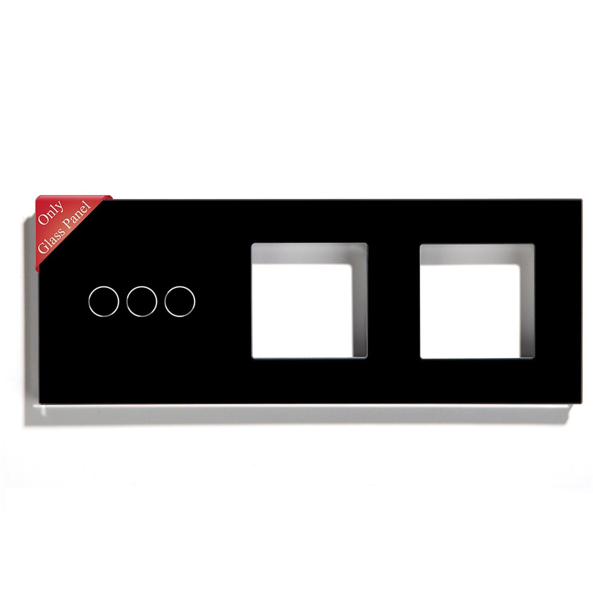 Bseed Panel with Double Frame Crystal Glass 1/2/3 Gang with Slots Bseedswitch