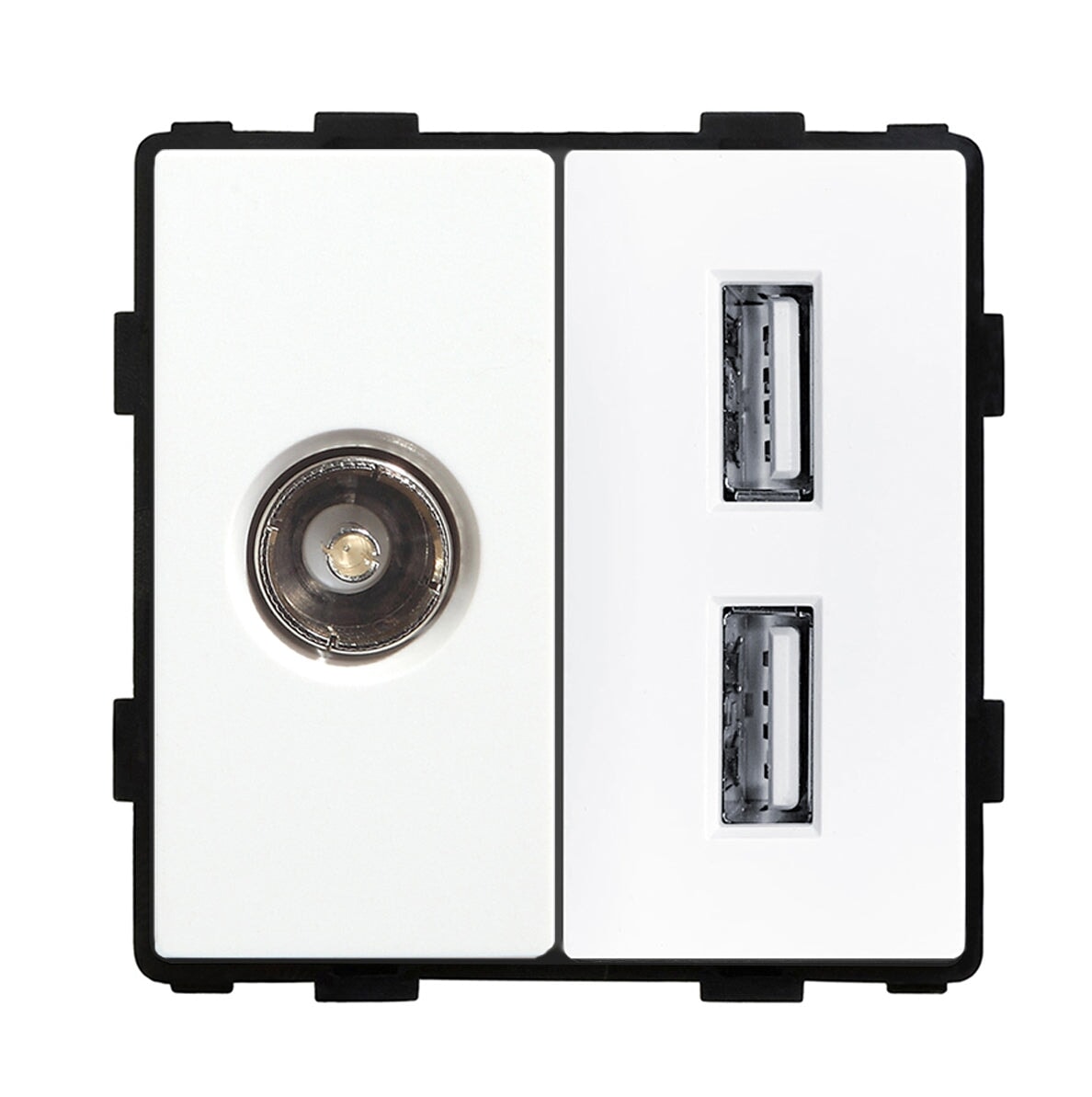 Bseed EU UK Russia Standard Plastic Socket Button Switch Function Key DIY Home Improvement Wall Plates & Covers Bseedswitch White TV With USB Function Key