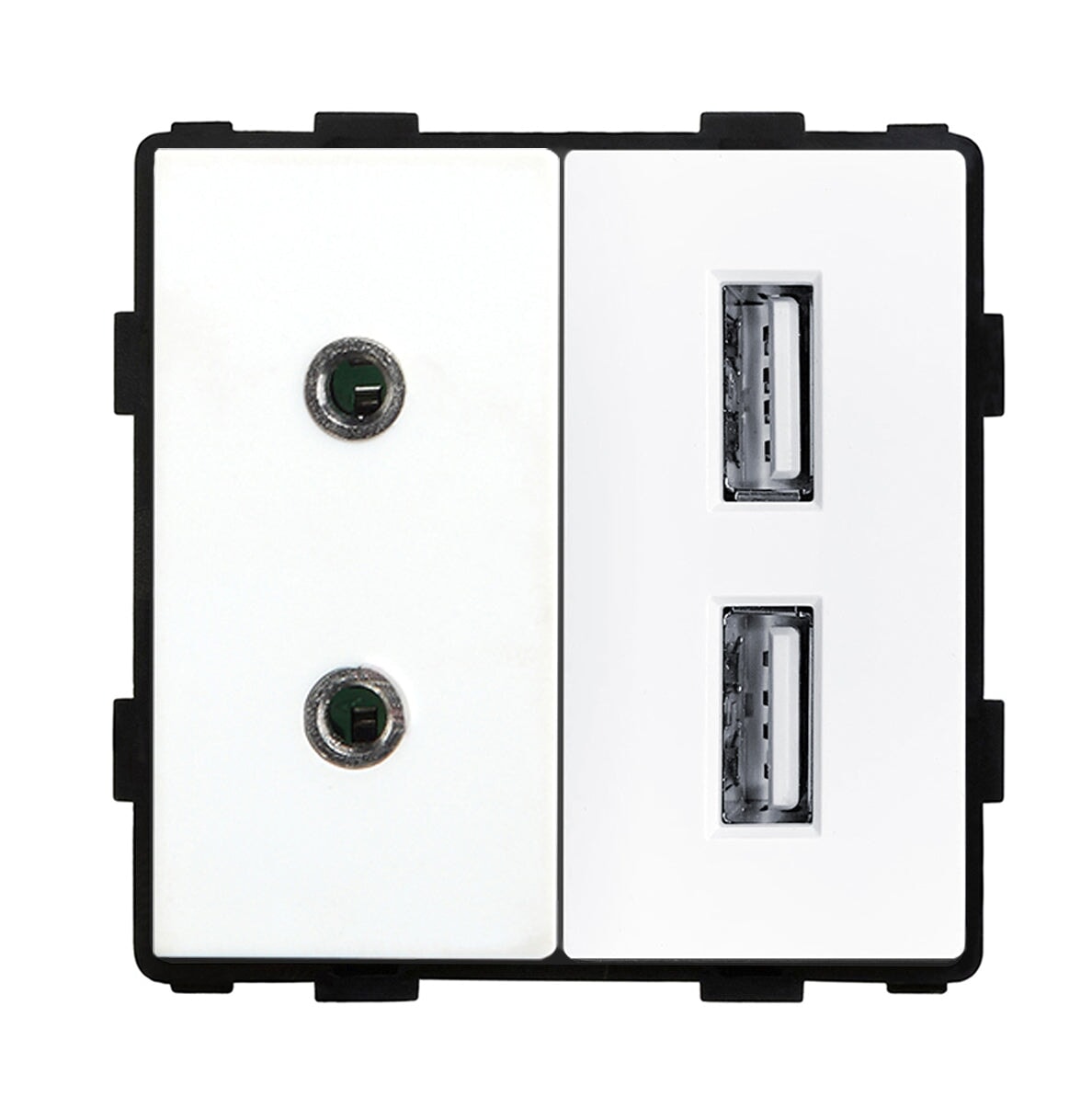 Bseed EU UK Russia Standard Plastic Socket Button Switch Function Key DIY Home Improvement Wall Plates & Covers Bseedswitch White EP with USB Function Key