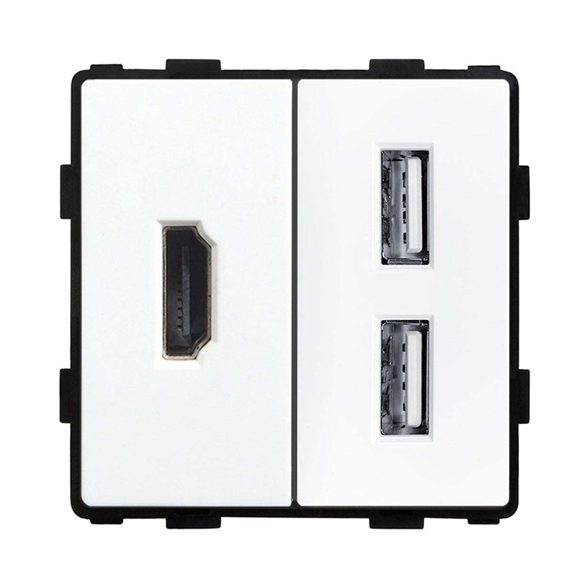 Bseed EU UK Russia Standard Plastic Socket Button Switch Function Key DIY Home Improvement Wall Plates & Covers Bseedswitch White HD with USB Function Key