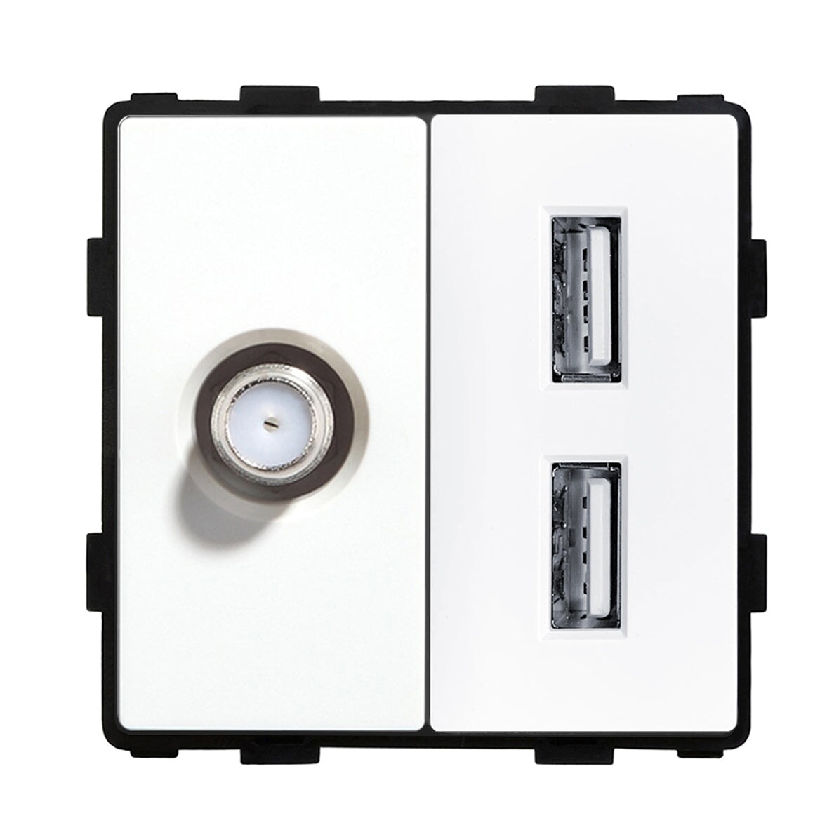 Bseed EU UK Russia Standard Plastic Socket Button Switch Function Key DIY Home Improvement Wall Plates & Covers Bseedswitch White Satellite With USB Function Key