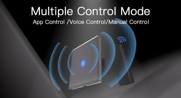Un interrupteur Wi-Fi est un dispositif domotique permettant de contrôler l'éclairage ou des appareils électriques à distance via une application mobile ou par commande vocale, en se connectant directement à votre réseau Wi-Fi domestique.