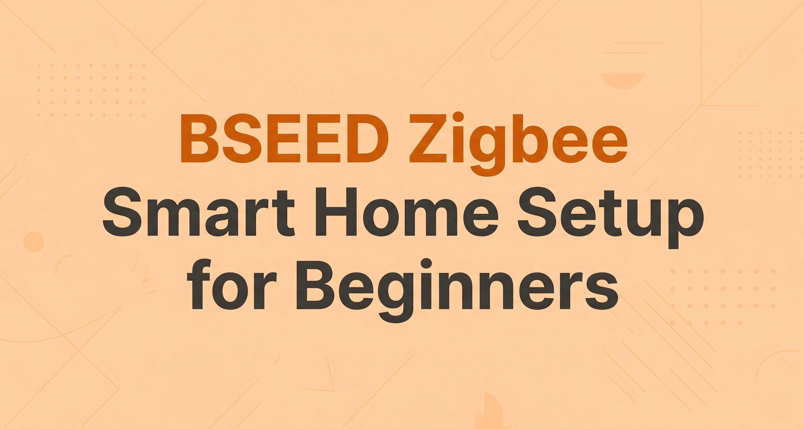 BSEED Zigbee Smart Home Setup for Beginners