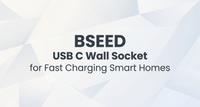 BSEED USB C Wall Socket for Fast Charging Smart Homes