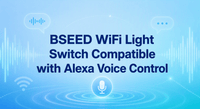 light switch WiFi BSEED compatível com controlo por voz Alexa