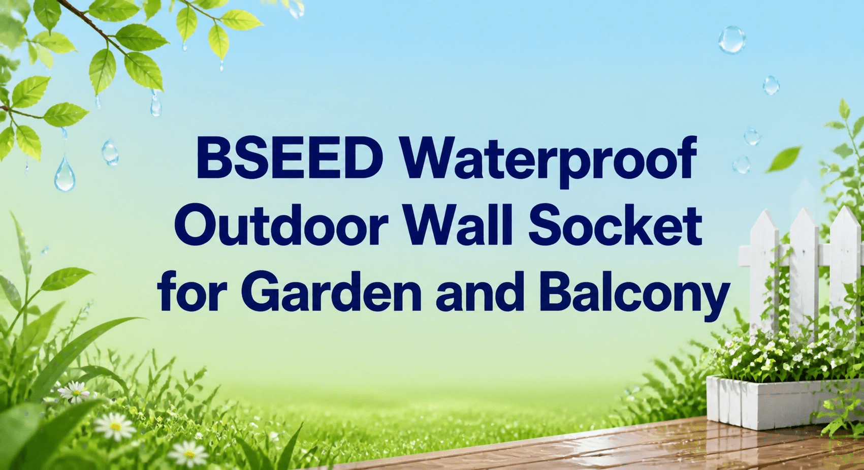 Prise murale extérieure étanche BSEED pour jardin et balcon