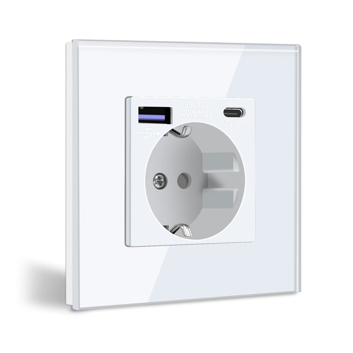 BSEED EU sockets with 20W PD Fast Charge Type-C Interface Outlet Wall Socket Power Outlets & Sockets Bseedswitch 