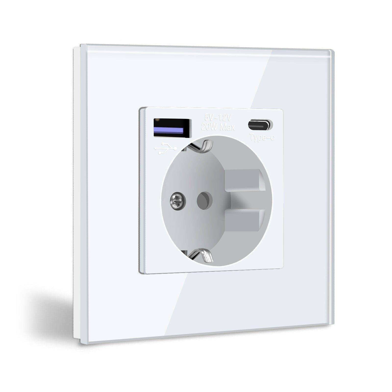 BSEED EU sockets with 20W PD Fast Charge Type-C Interface Outlet Wall Socket Power Outlets & Sockets Bseedswitch 