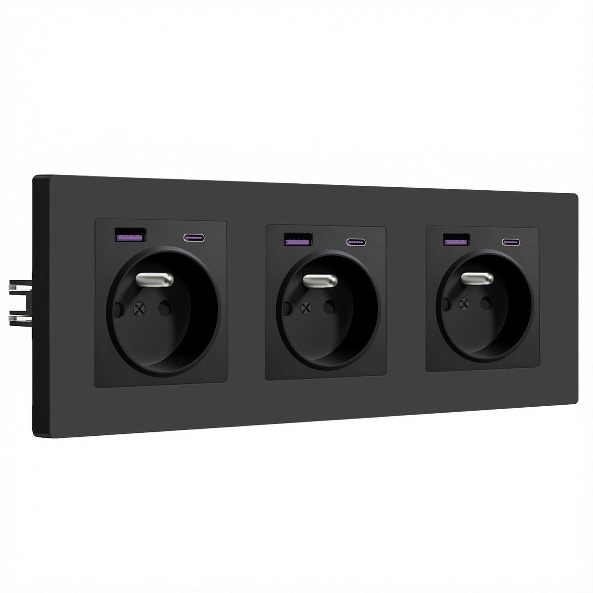 Prese elettriche da parete BSEED Heritage Series French con 20W USB-C con prese di corrente e interruttori Bseedswitch 