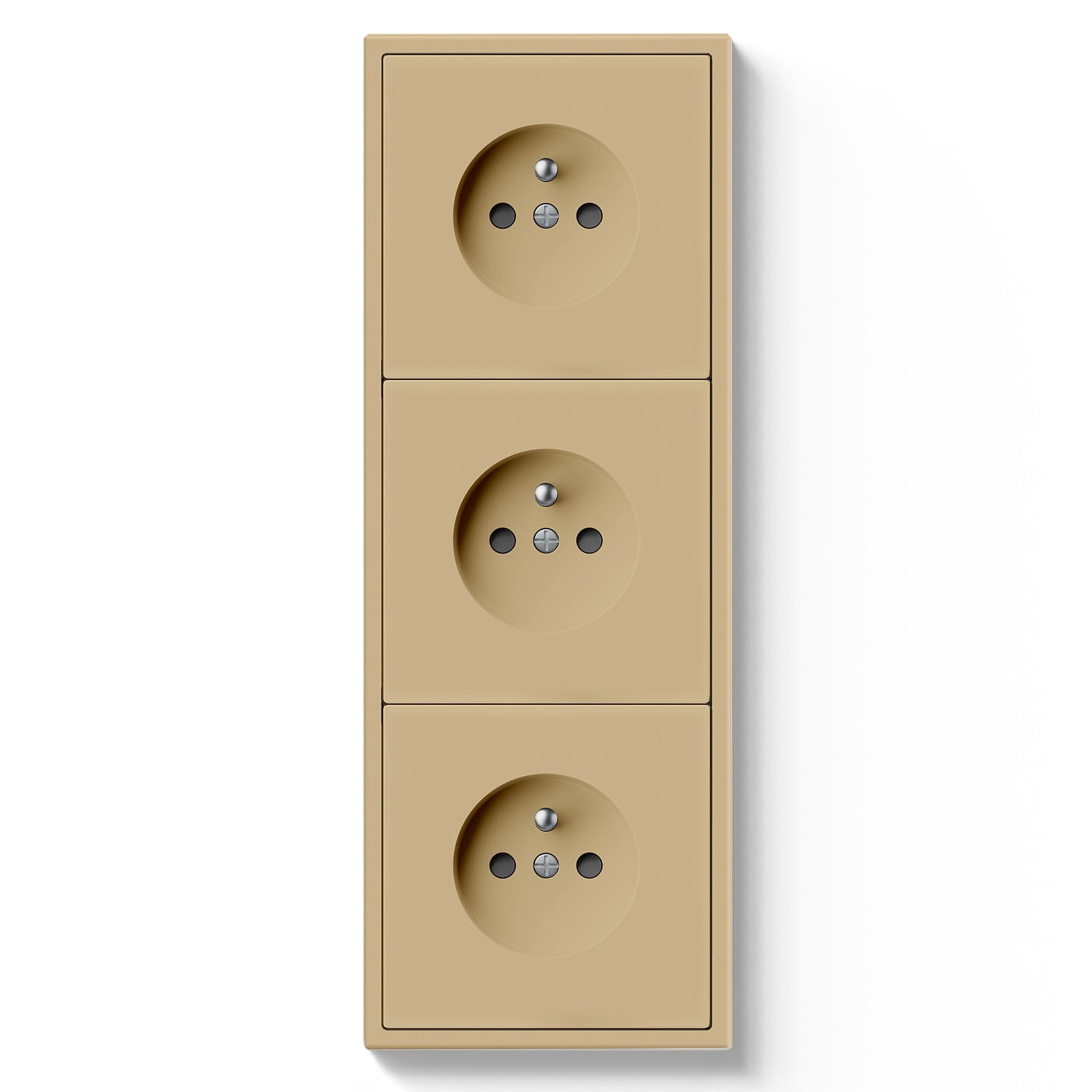 Grand Series Elektrische Wandsteckdose Französischer Standard 16A mit Krallen Steckdosen & Schalter Bseedswitch Gold Dreifach 