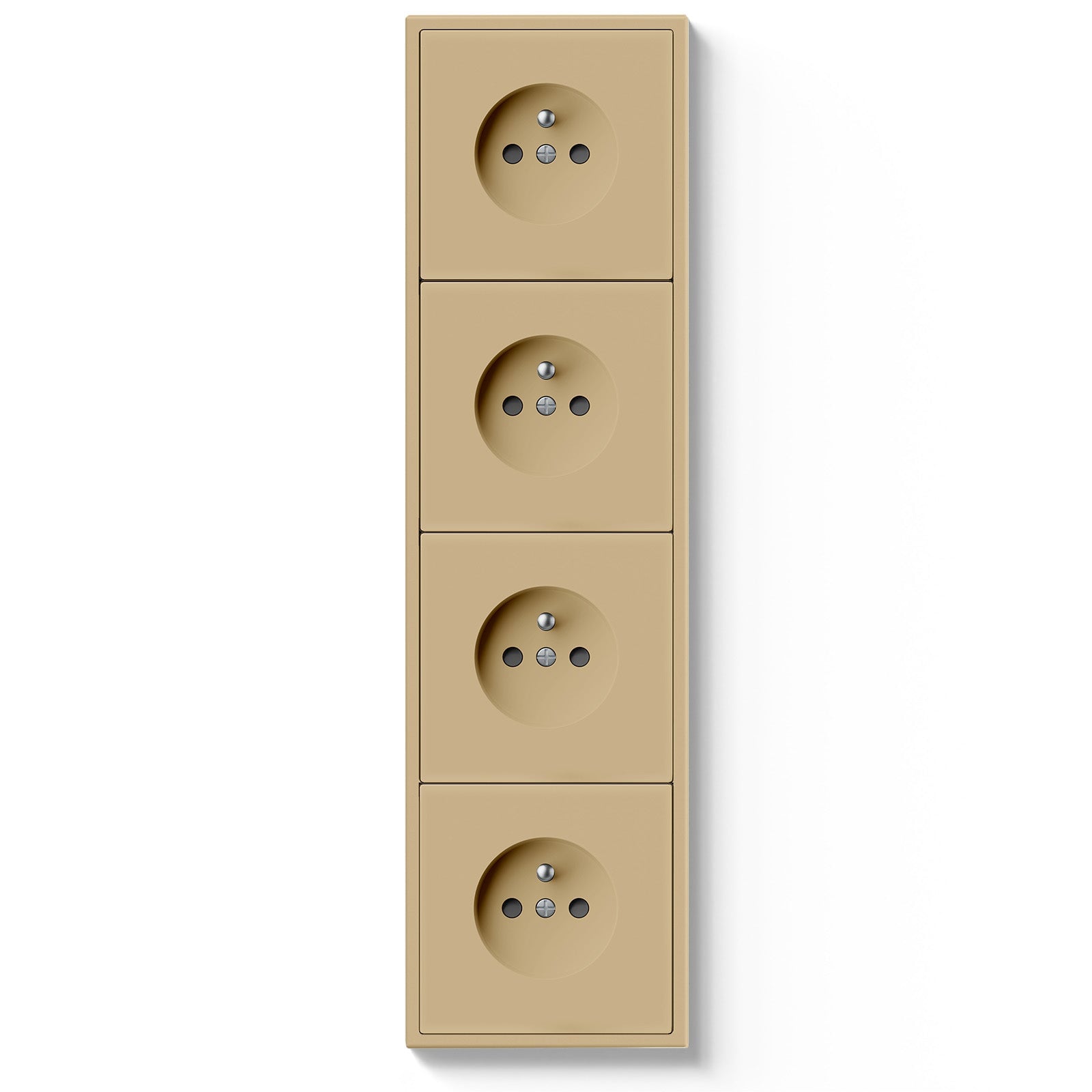 Grand Series Elektrische Wandsteckdose nach französischem Standard, 16 A, mit Krallen, Steckdosen & Buchsen, Bseedswitch, Gold, Vierfach 