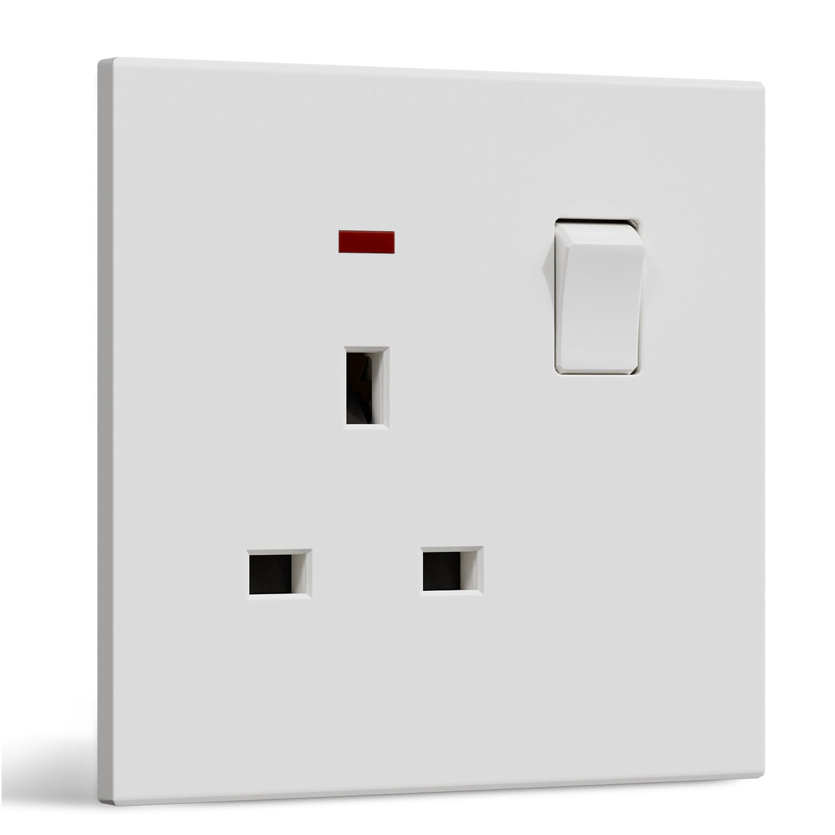 BSEED UK Standard 13A Socket Glossy plastic panel socket for home renovation switched socket for appliances Power Outlets & Sockets Bseedswitch white 1 PCS/Pack Single Scoket