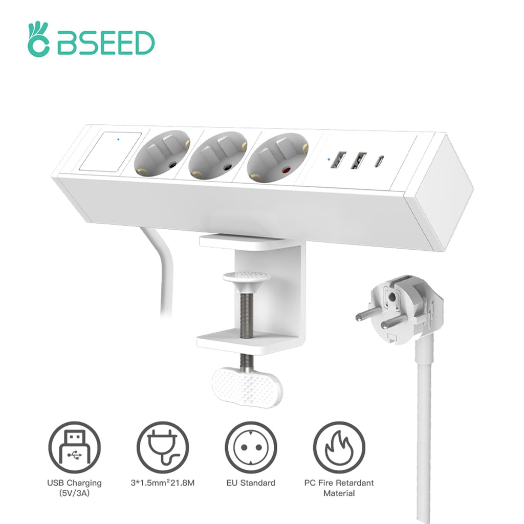 BSEED Power Strip Electrical Sockets With USB AC Desktop Bseedswitch 