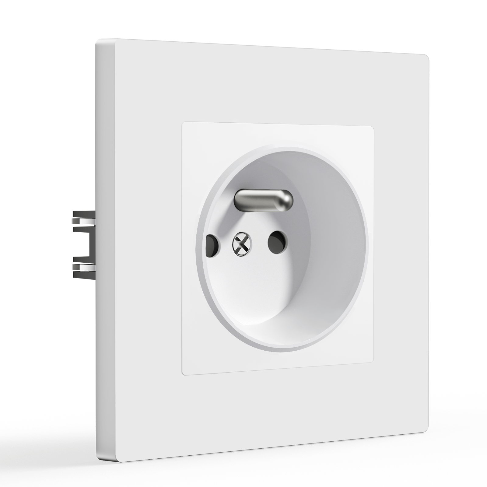 Tomadas de Parede BSEED Heritage Series França com Tecnologia de Garra 16A Tomadas de Corrente e Tomadas Bseedswitch Plástico Branco Individual