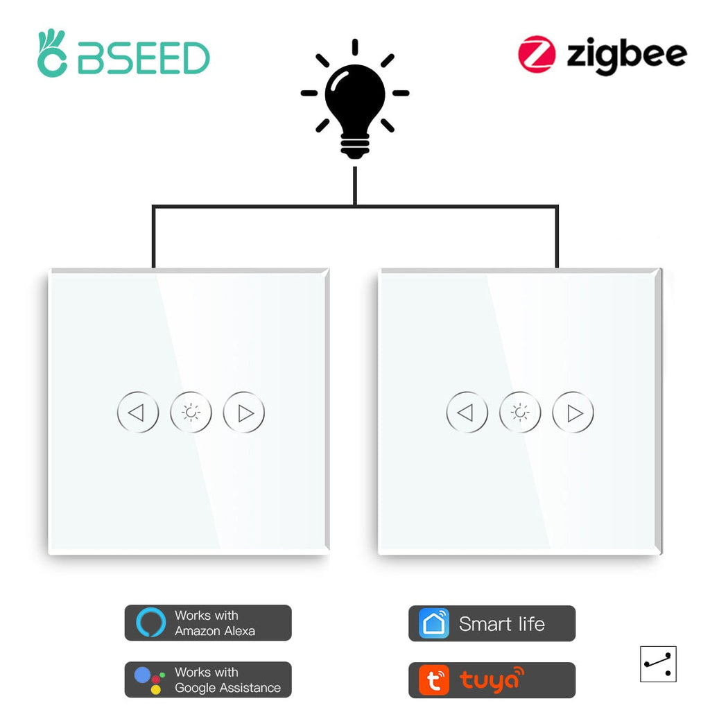 Bseed 2WAY Zigbee Touch Light Dimmer Smart Switch Light Switches Bseedswitch 