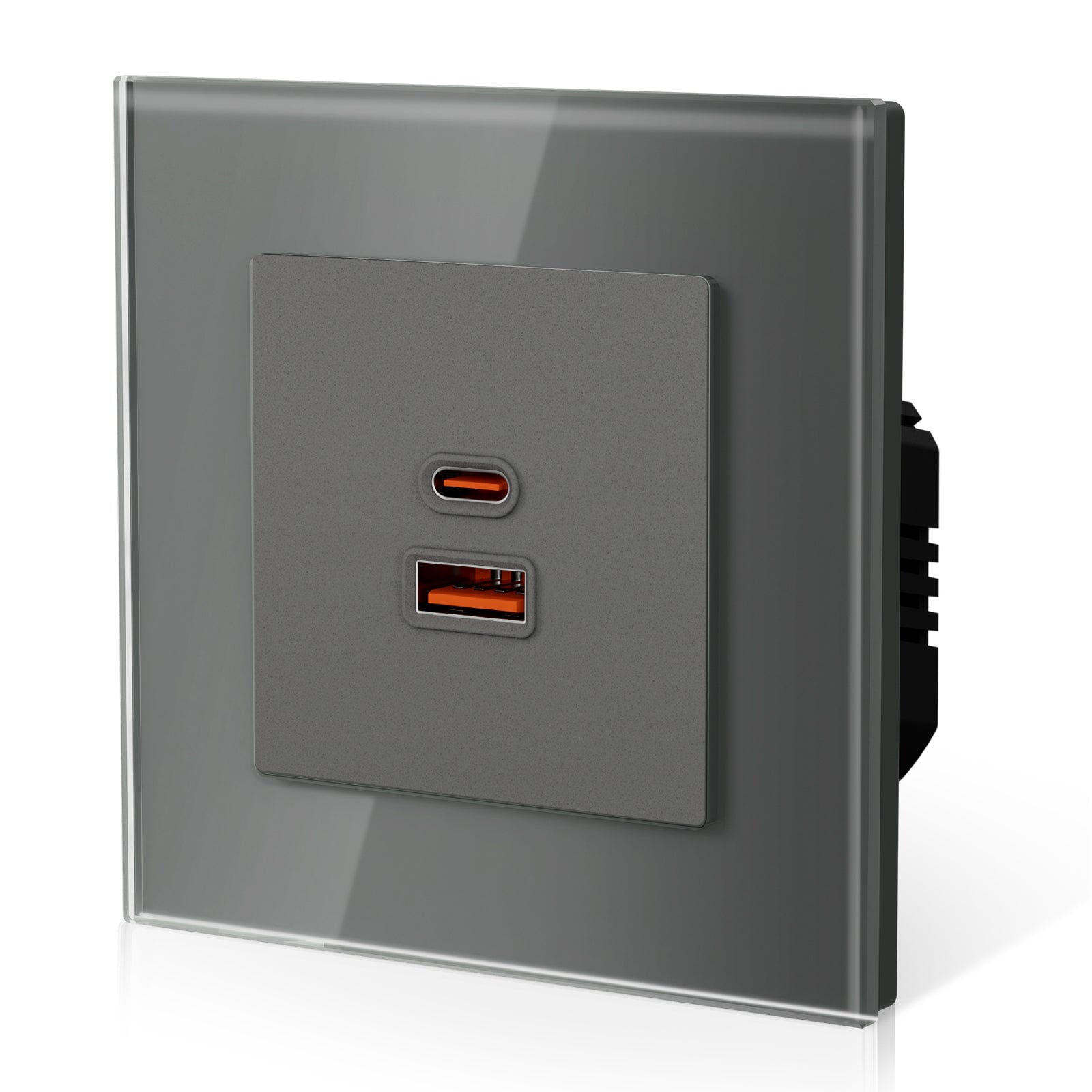 BSEES Heritage USB C 65W Fast Charge Socket PD3.0 Protocols Socket Wall Socket With Fast Charge usb Power Outlets & Sockets Bseedswitch Gray 